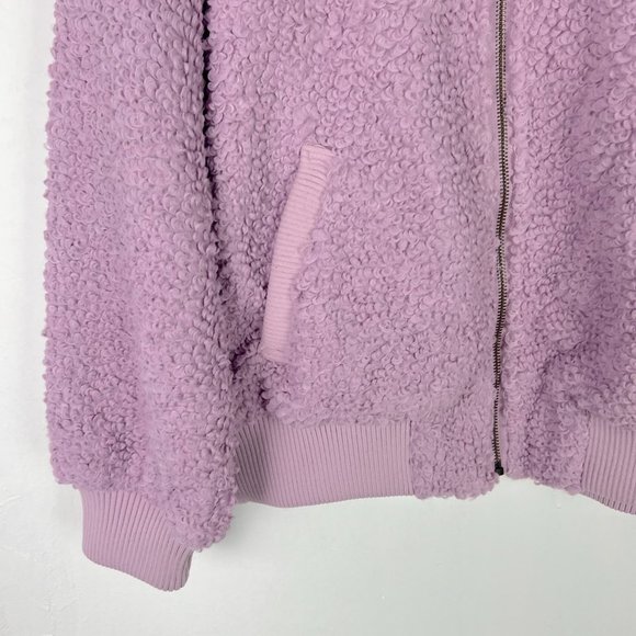 NWOT Universal Thread Collared Sherpa Bomber Jacket Mauve Magic Size Small S2232 - Picture 4 of 13